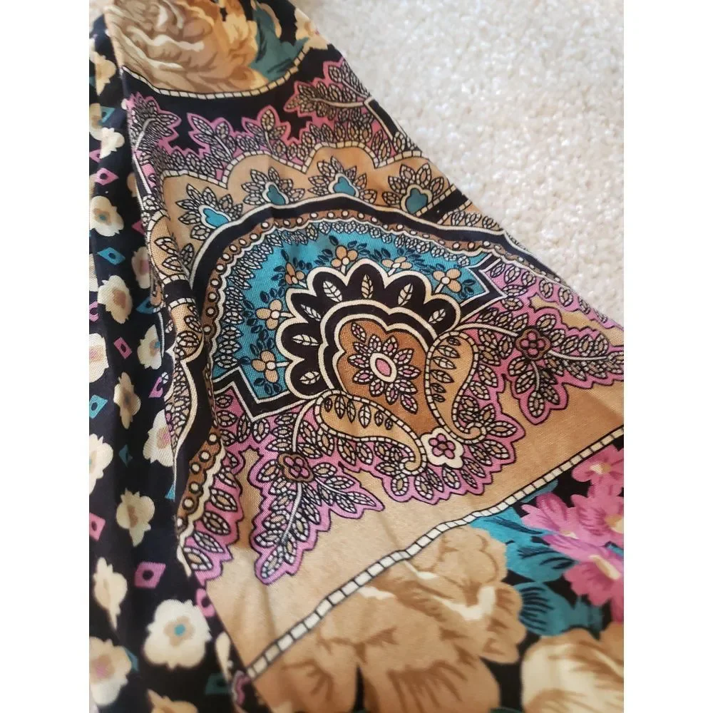 70s/80s‎ Funk Paisley and Floral Sheath Dress - Picture 5 of 6